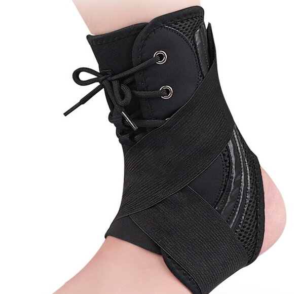 Ankle Brace Lace Up Compression Strap - Elastic Support & Adjustable Stabilizers - Picture 10 of 15